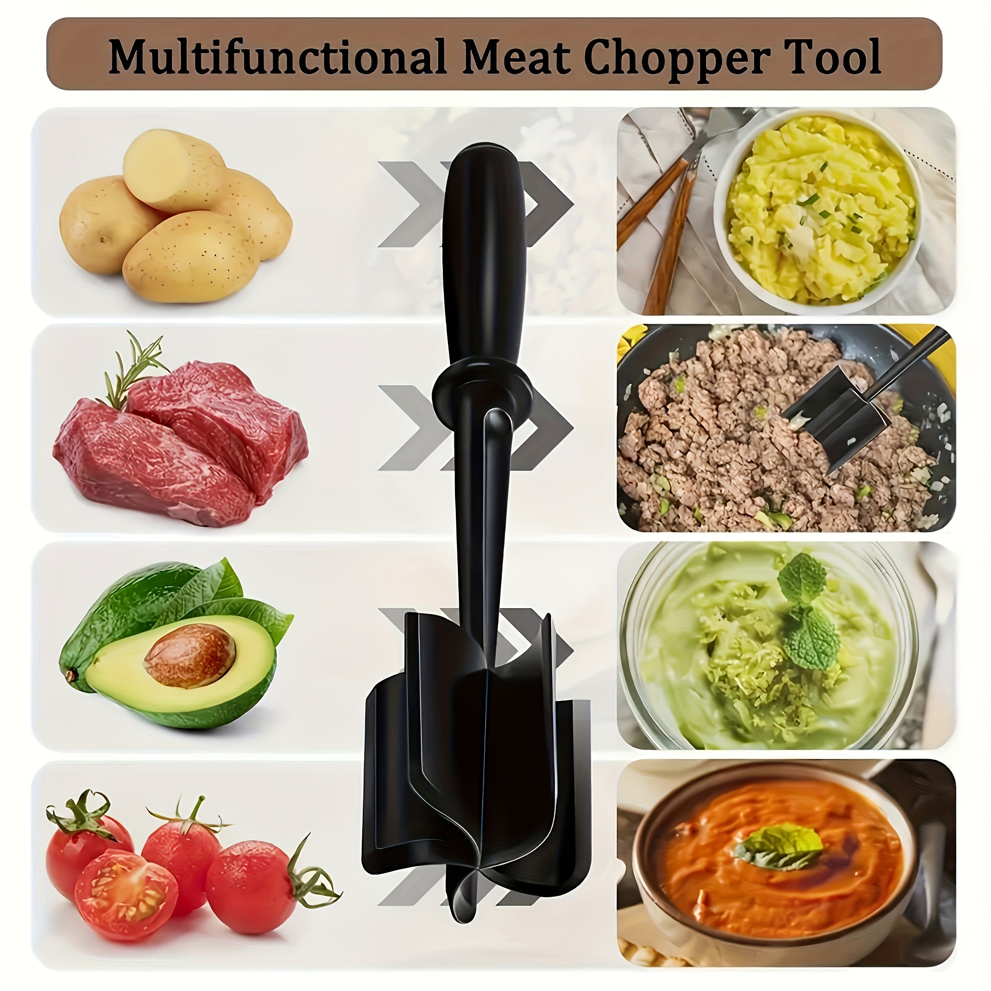 Handheld Food Processor Manual Meat Slicer Fruit Salad Blender Plastic Durable