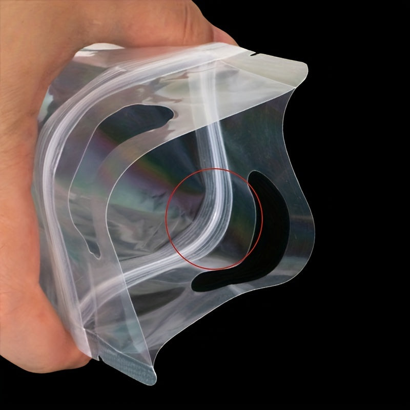 Pack of 10 Reusable Plastic Zip Lock Bags with Handles for Food Storage