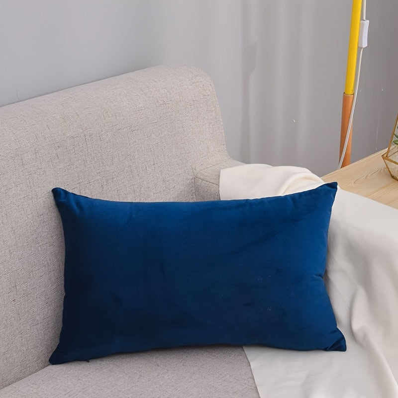 Velvet Pillow Cover Solid Color Cushion Cover for Sofa Bed Living Room 18x18 Inches