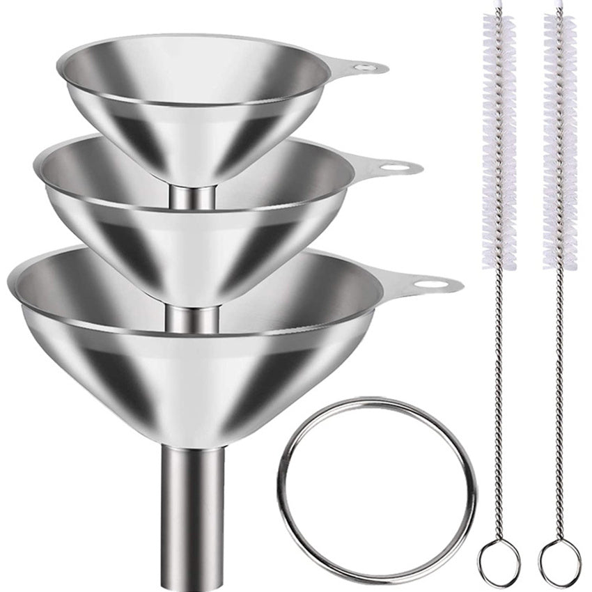 Kitchen Utensil Set with Oil Funnel, Wine Strainer, Dispenser and Hanger