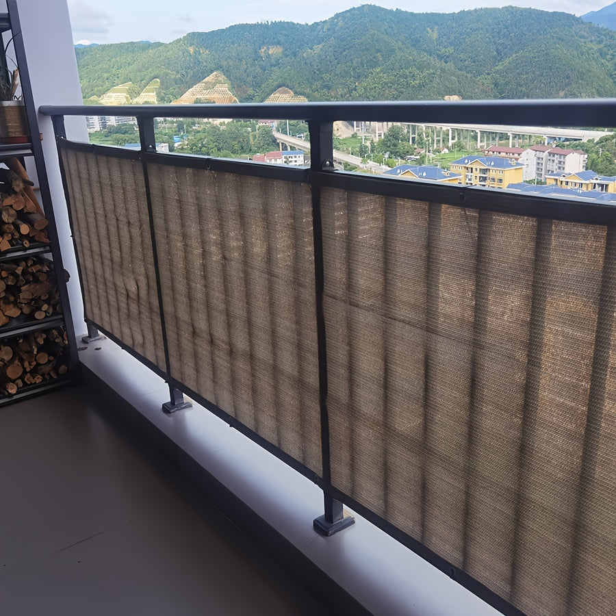 Outdoor UV Protected Privacy Screen Fence with Grommets Brown 81-90% Shade