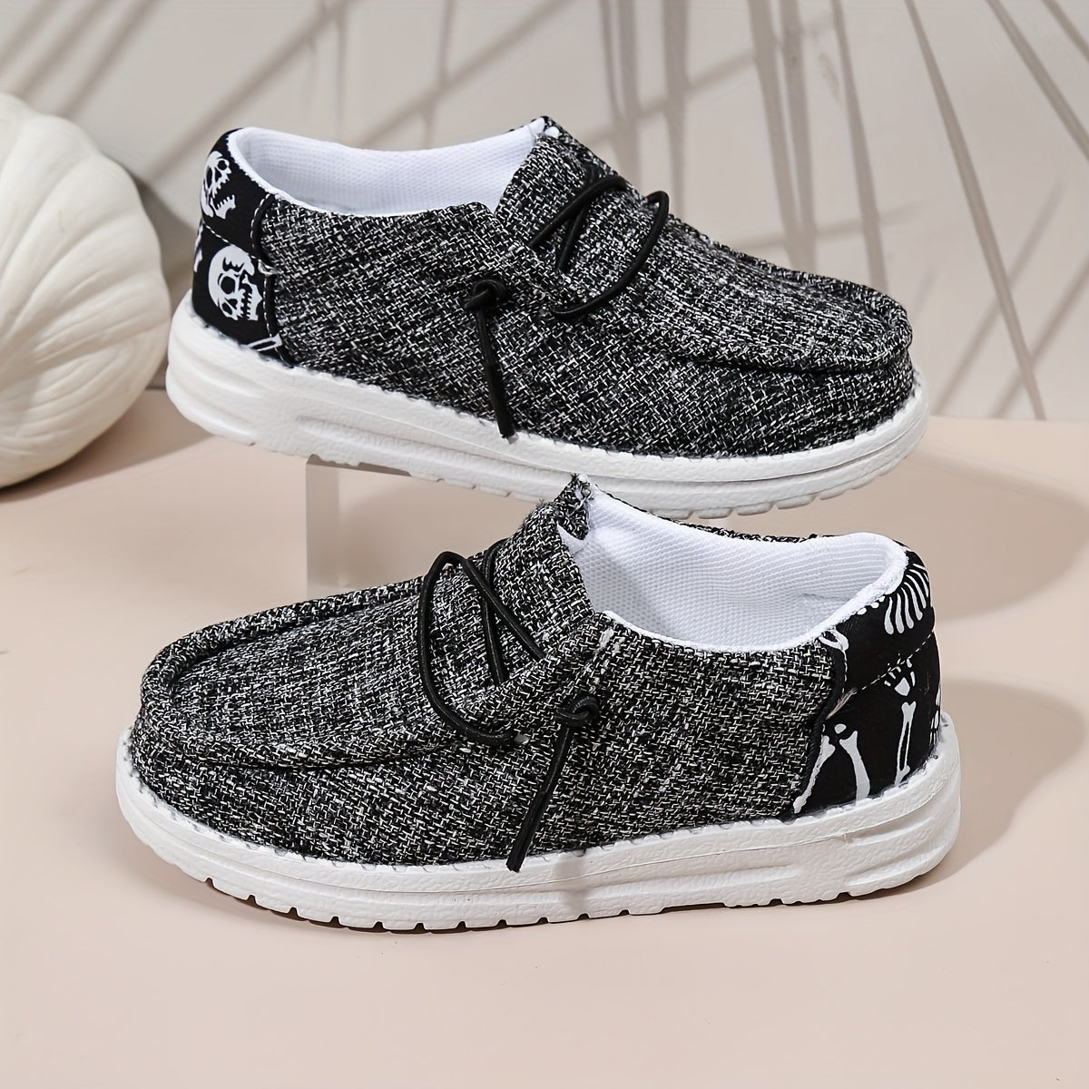 Yigitlar uchun Slip-On Loaferlar, kundalik, nafas oladigan, engil, barcha mavsumlar uchun mato EVA poyabzal