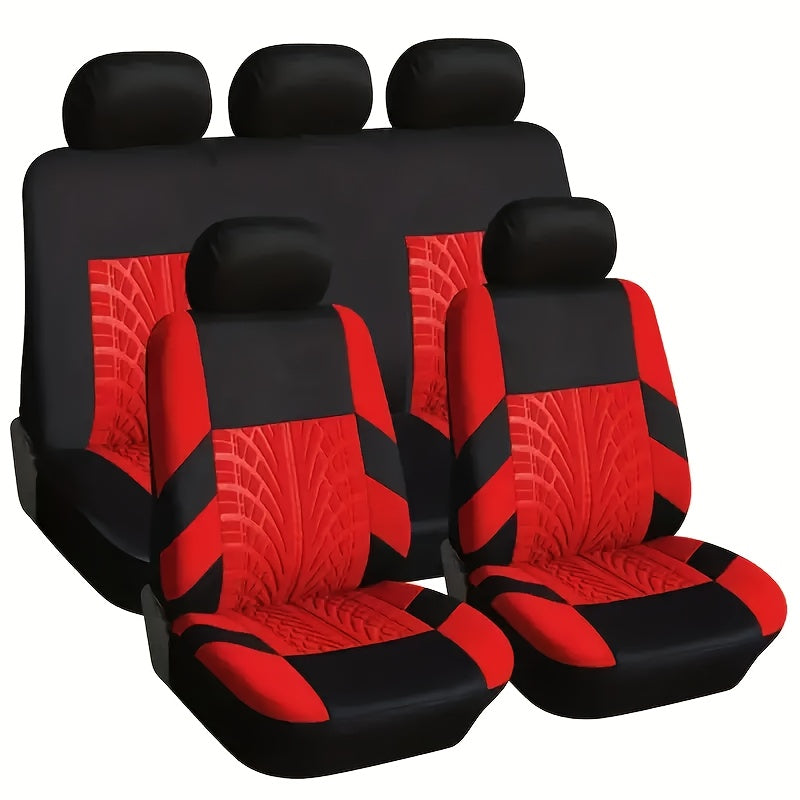 Universal 5-Seater Car Seat Cover Set Polyester All-Season Durable