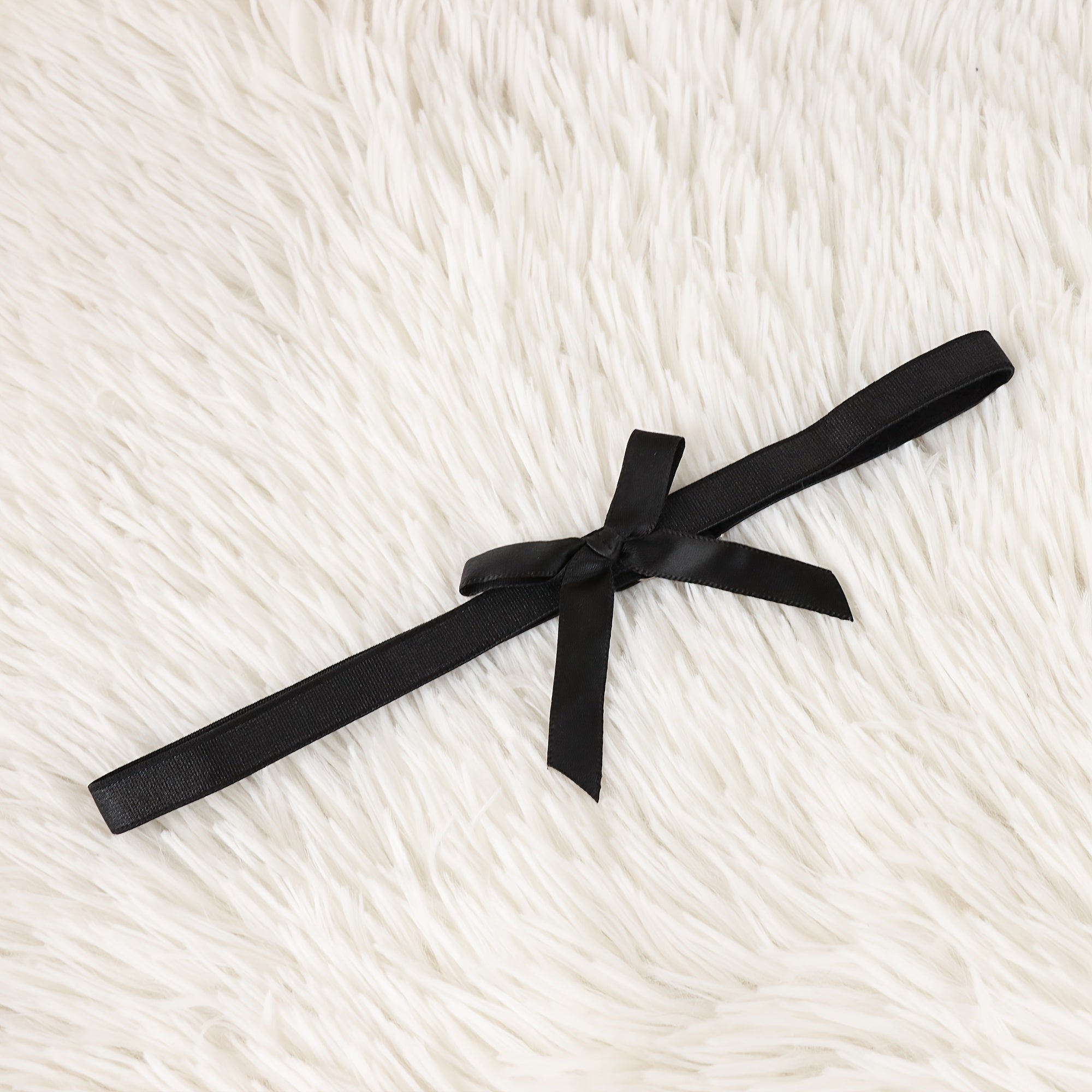 Black Bow Tie Choker Necklace for Music Festivals and Parties