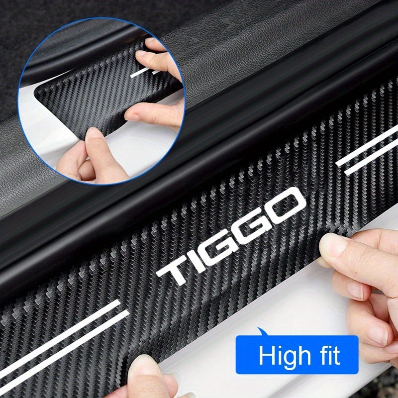 Car Door Trunk Protection Sticker Carbon Fiber Anti-Scratch Decal for SUVs