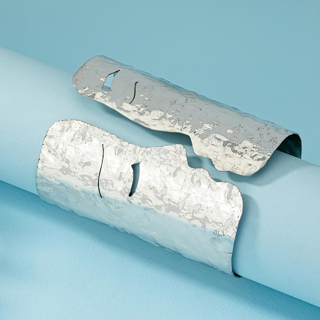 Open Iron Bangle with Elegant Face Design for Casual or Party Wear