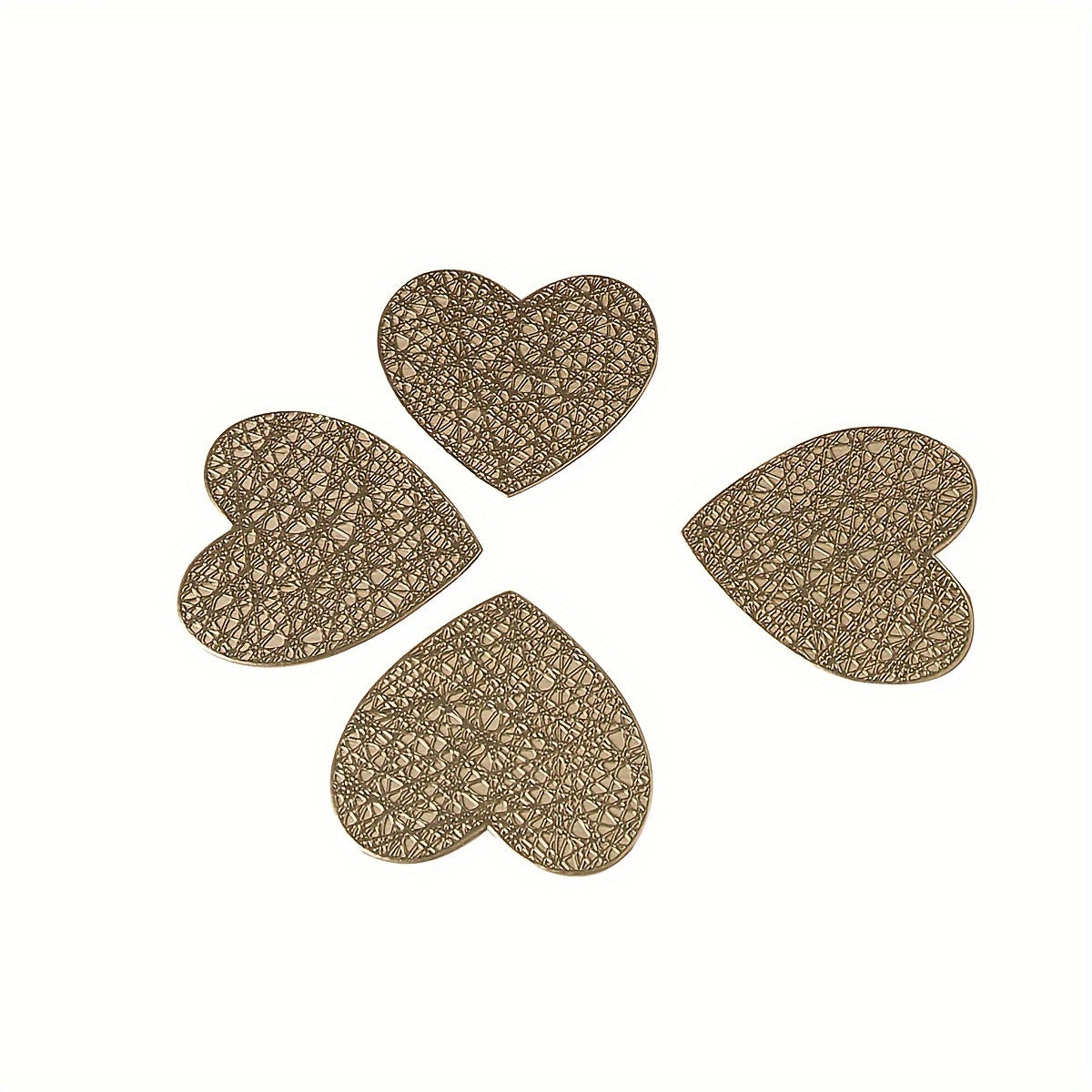 Posavasos de PVC resistentes al calor para mesas de la serie Golden, antideslizantes, set de 6