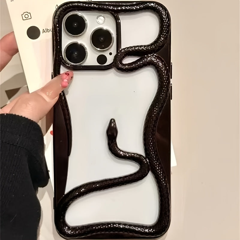 Hollow Snake TPU Phone Case for iPhone 12 13 14 15 Pro Max Unisex