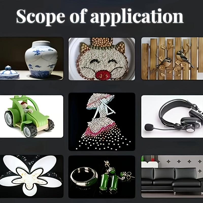 Pegamento adhesivo multiusos 4 piezas de unión fuerte para fabricación de joyas y reparaciones DIY compatible con plástico, metal, vidrio y cerámica