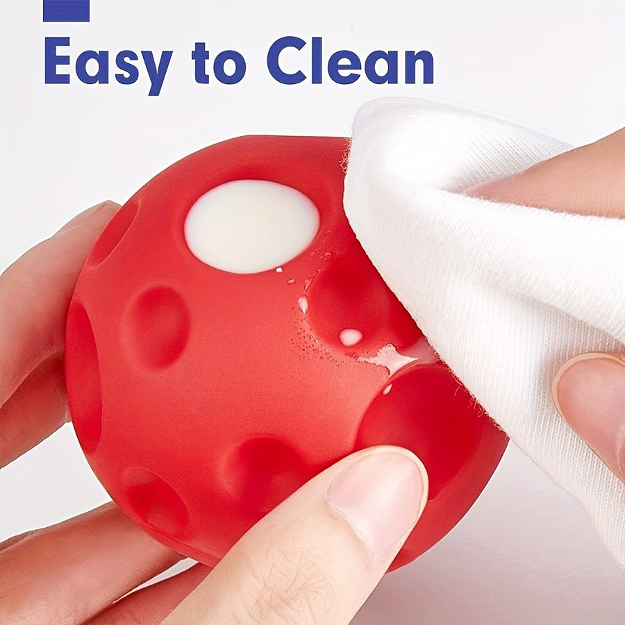 Yosh bolalar uchun kognitiv o'yinchoq - Erta o'rganish va chaynash uchun rang-barang silikon sezgi to'pi, Qizil/Yashil/Sariq, Bolalar o'yinchoqlari