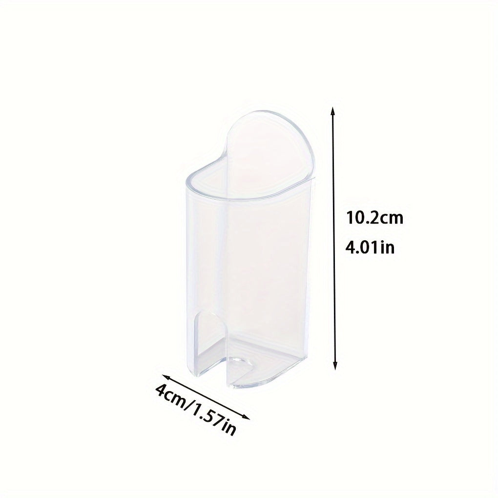 Porta cepillos de dientes de pared de acrílico autoadhesivo, organizador transparente para baño