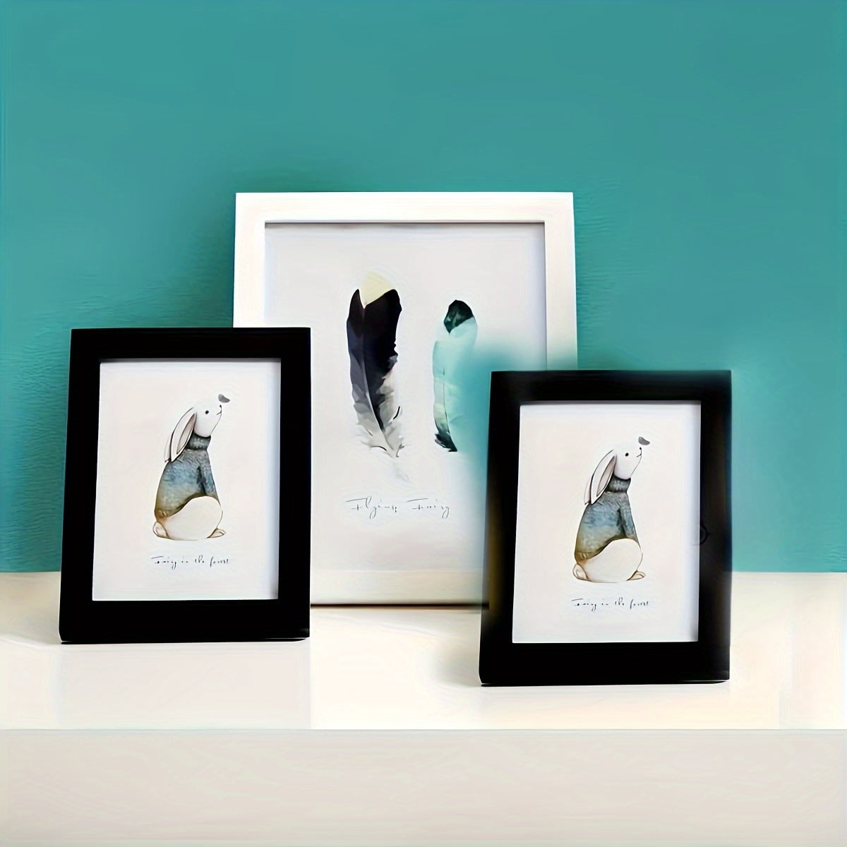 Galereya devori uchun qora foto ramka to'plami, fotosuratlar va uy bezaklari uchun mukammal