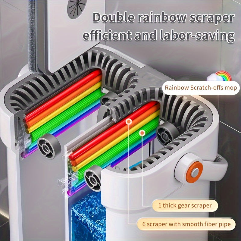 Mopa plana lavable Rainbow con cubeta, herramienta todo en uno para limpieza húmeda y seca

Source:
Rainbow Washable Flat Mop with Bucket, All-in-One Wet and Dry Cleaning Tool