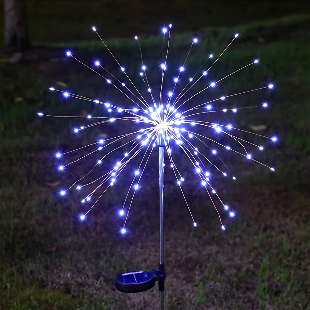 Solar Garden Firework Lights 90 LEDs Solar Powered Outdoor Pathway Patio Yard Decor