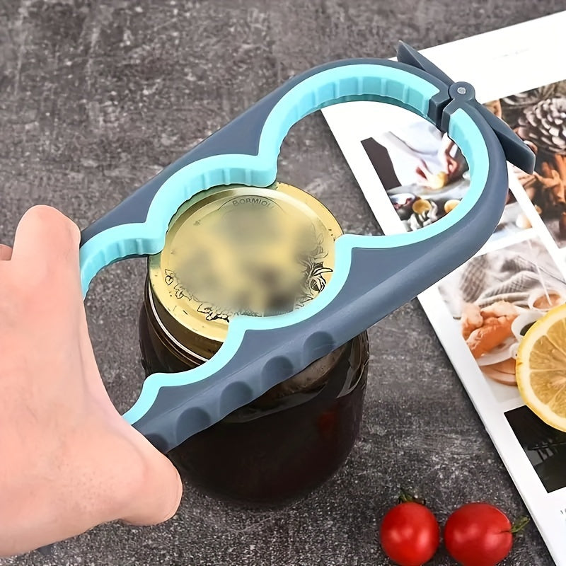 Ergonomic Can Opener with Anti-Slip Grip for Kitchen Use and Jar Bottle Cap Opening
