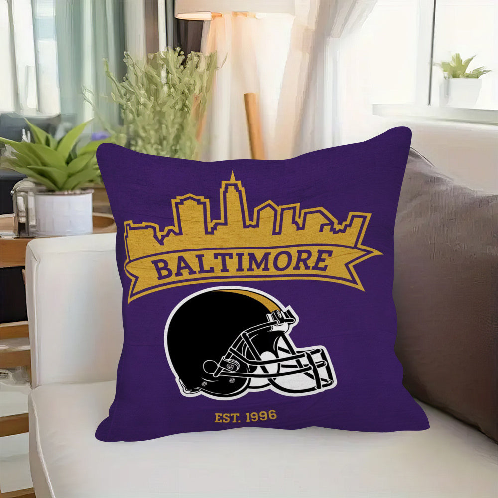 Football Themed Cushion Cover 45.72x45.72 cm Polyester Zipper Home Decor for Living Room