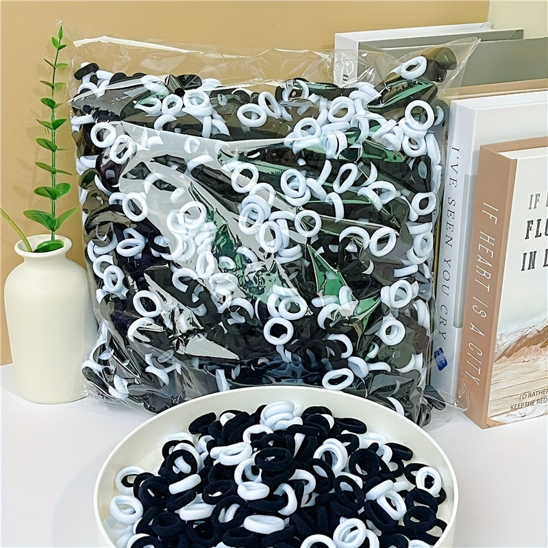 Stretchy Candy Hair Ties Set for Women and Teens Jersey Solid Color Hair Accessories