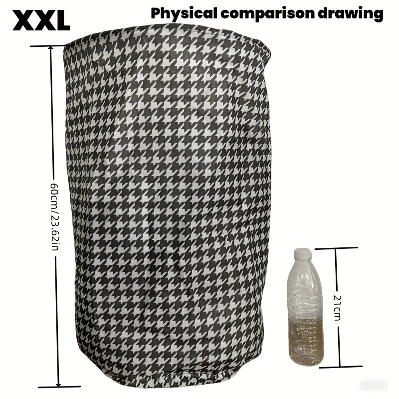 Foldable Laundry Hamper with Handles and Stylish Print Durable Fabric for Bathroom Bedroom