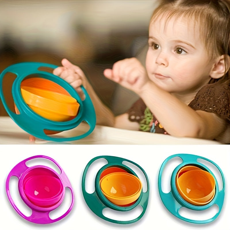 Baby Toddler Feeding Bowl BPA-Free Rotating Spill-Proof 360 Degree Spin Multi-Color