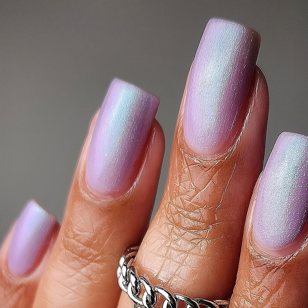 Purple Glitter Nail Polish 12ml No-Bake Quick-Dry Long-Lasting Shine