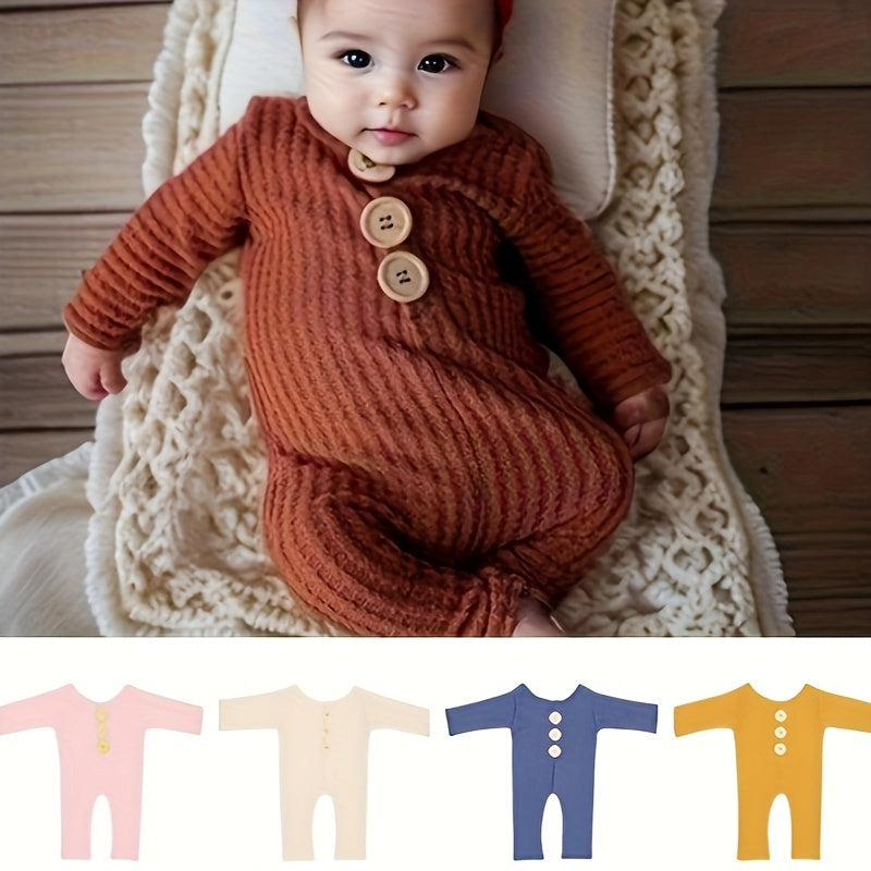 Baby Boy Baby Girl Reversible Cotton Jumpsuit for Newborn Photography