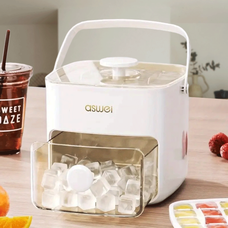 Portable Ice Maker Large Capacity Compact Square Ice Cubes for Home and Parties