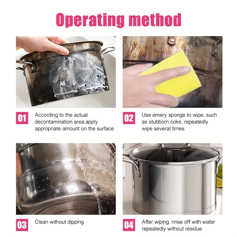 Kit de pasta de limpieza para uso doméstico, gel de 100 g, elimina manchas de grasa