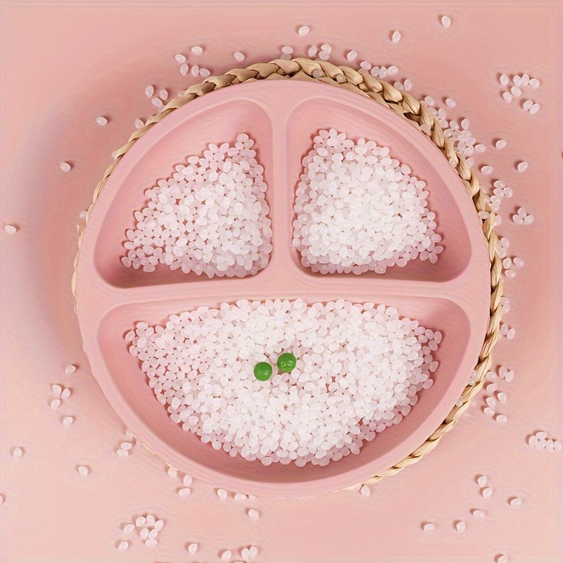 Divisor de plato de silicona con ventosa para niños que aprenden a comer de forma independiente