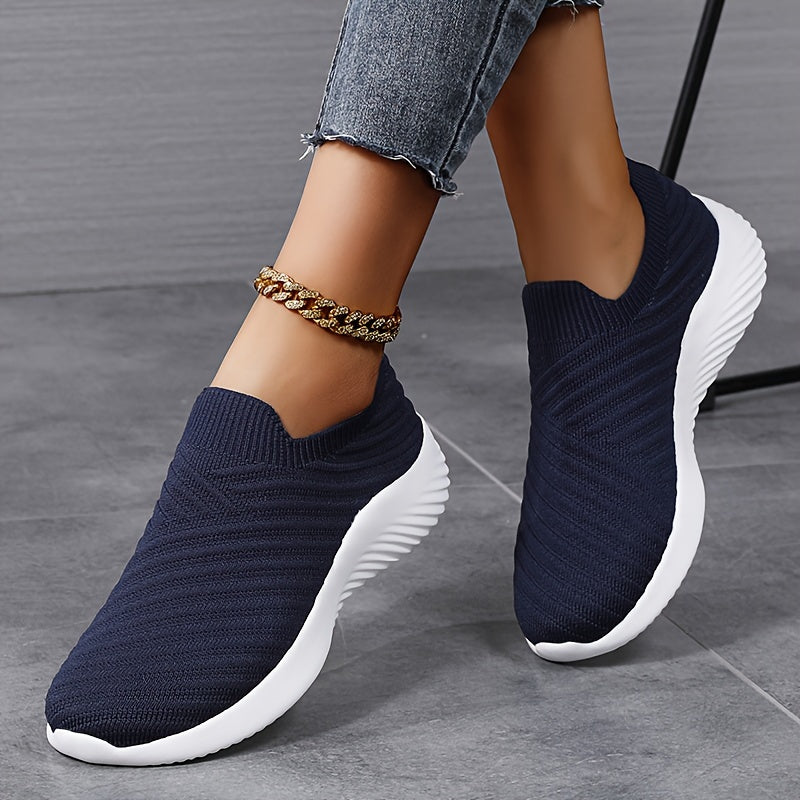 Ayollar uchun kundalik sport slip-onlar nafas oladigan, engil, qulay