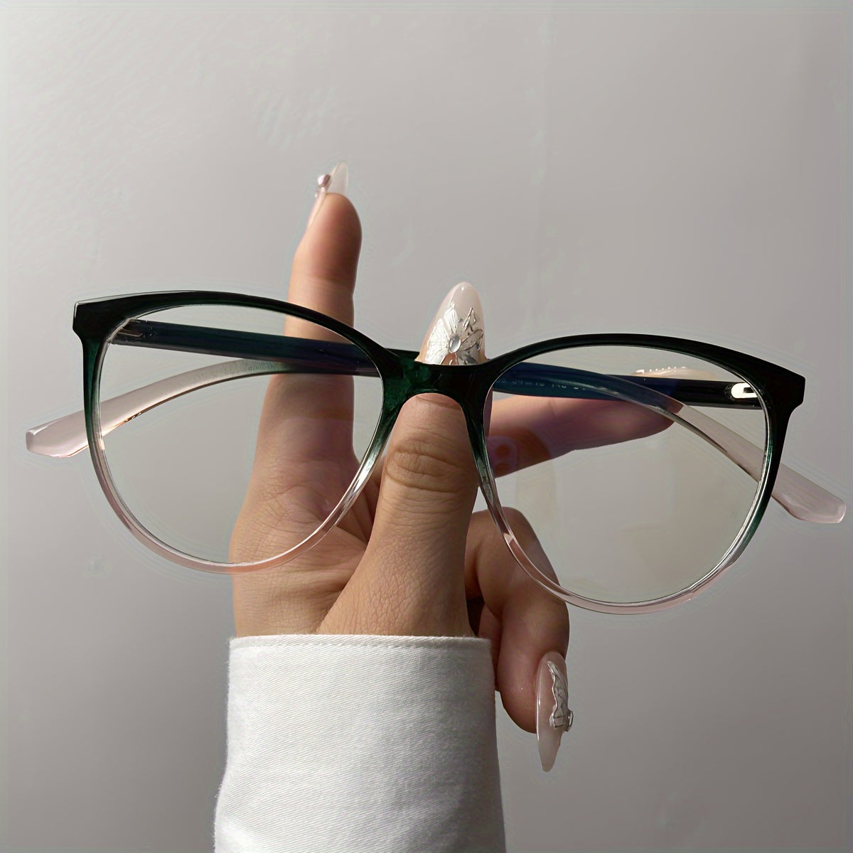 Oval Anti-Blue Light Glasses for Men and Women PC Frame Full Rim Square Style