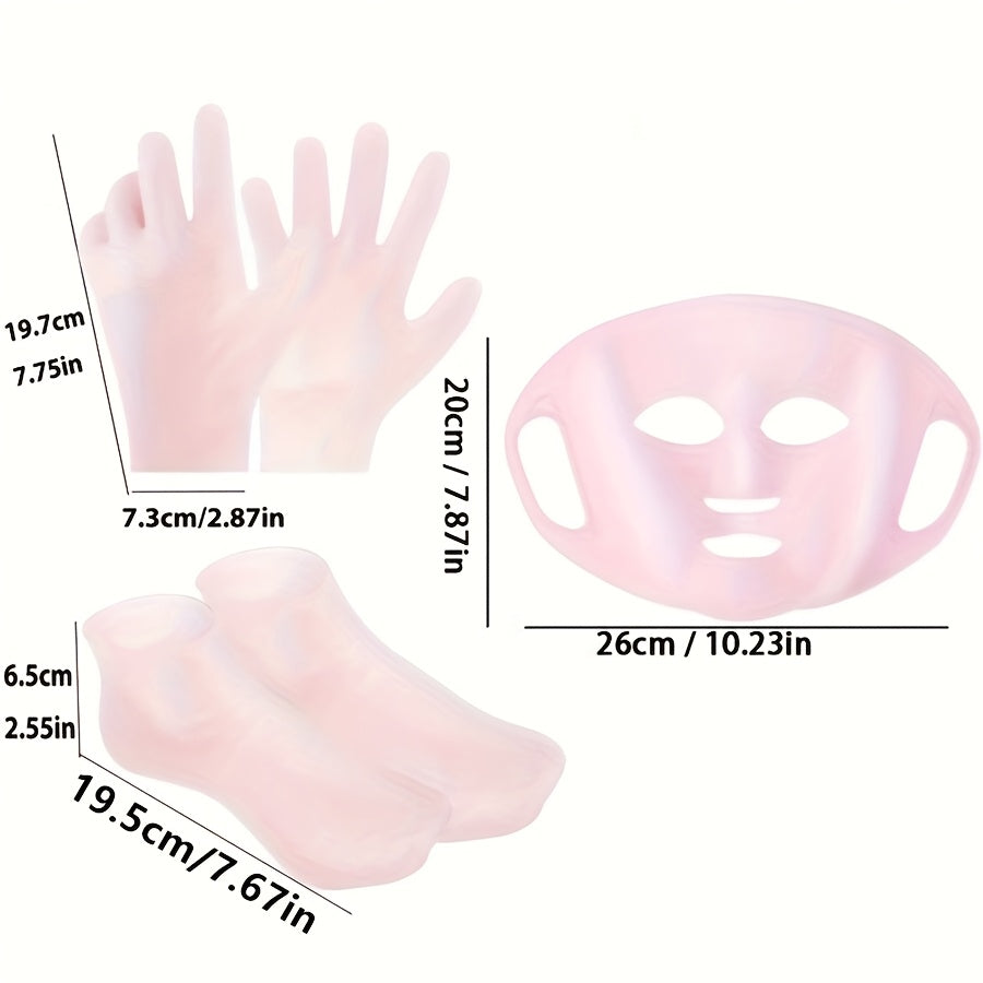Silicone Gloves and Socks Unscented Moisturizing Hand and Foot Care Set