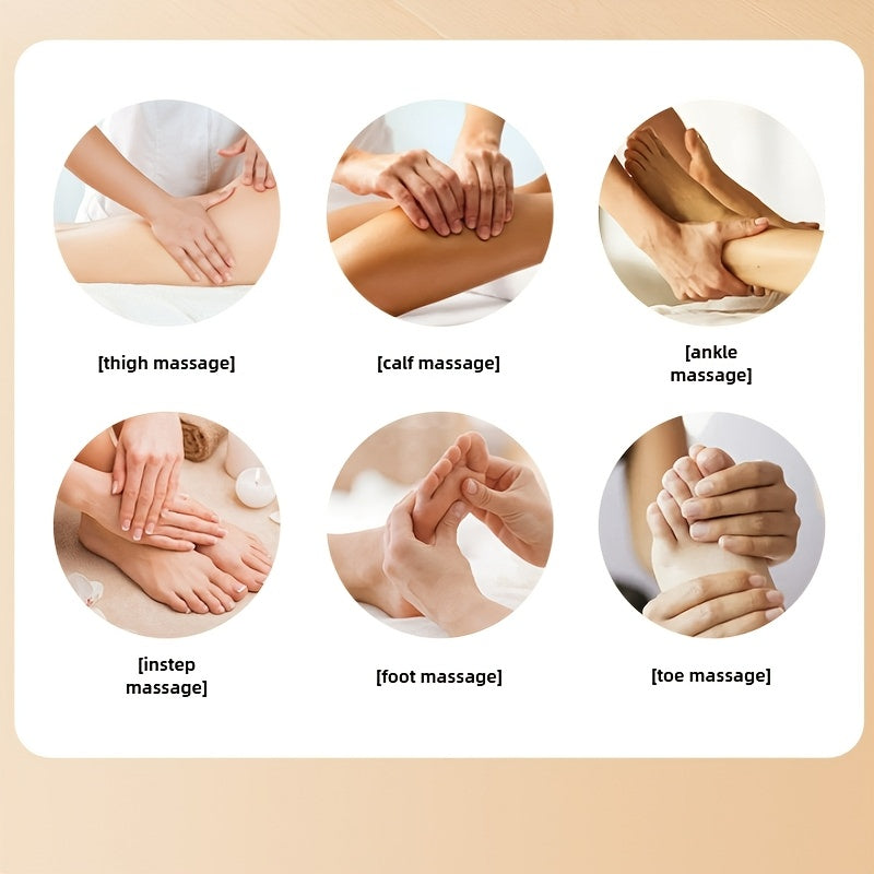 1 dona To'liq Oyoq Massajchisi xavfsizlik yostiqchasi, yoğurish, issiq siqish, 360° o'rash, 3 daraja kuch sozlamasi va USB zaryadlash bilan.