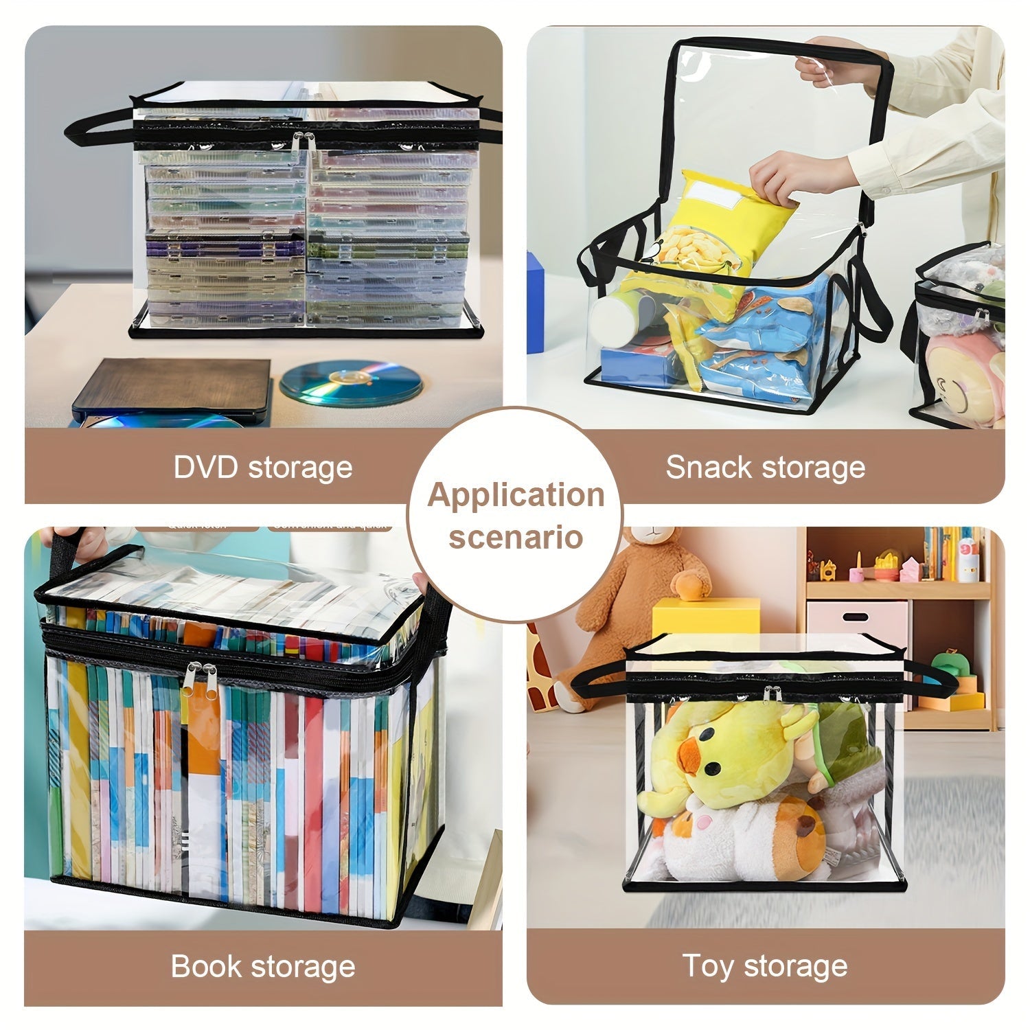 Plastic Carrying Game Bag Storage with Handles Water-Resistant Large Capacity