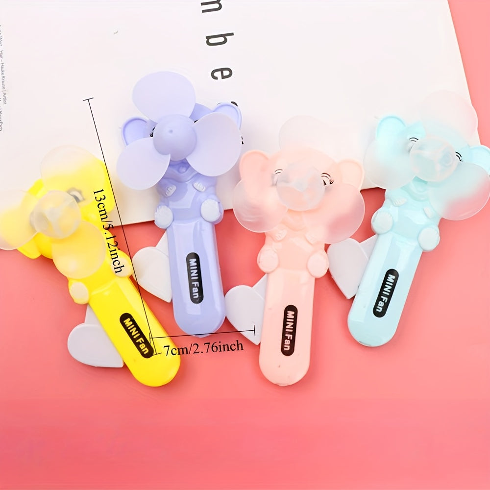 Yangi uslubdagi multfilm mini portativ qo'l bosimli ventilyator, kattalar tug'ilgan kunlari sovg'alari uchun mos. 1ta/5ta.