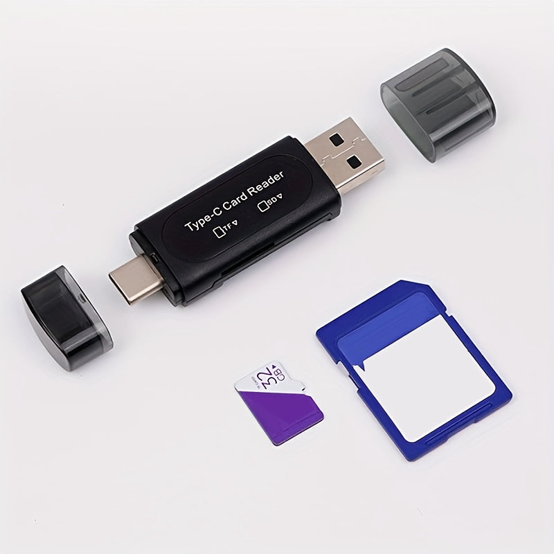 4-in-1 USB Micro SD karta o'quvchi Type C USB A dual slot PC MacBook Galaxy planshet Huawei uchun