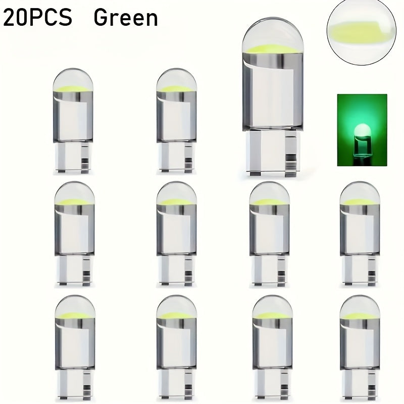 12V W5W LED shisha chiroqlari 6000K oq nur uchun avtomobil ichki qismi, 10-20 ta paket