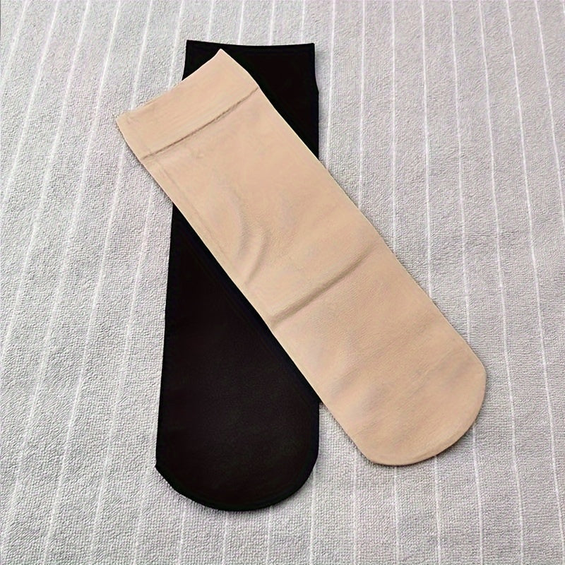 10 Pairs Breathable Elastic Tube Socks Soft Durable Solid Color for Travel