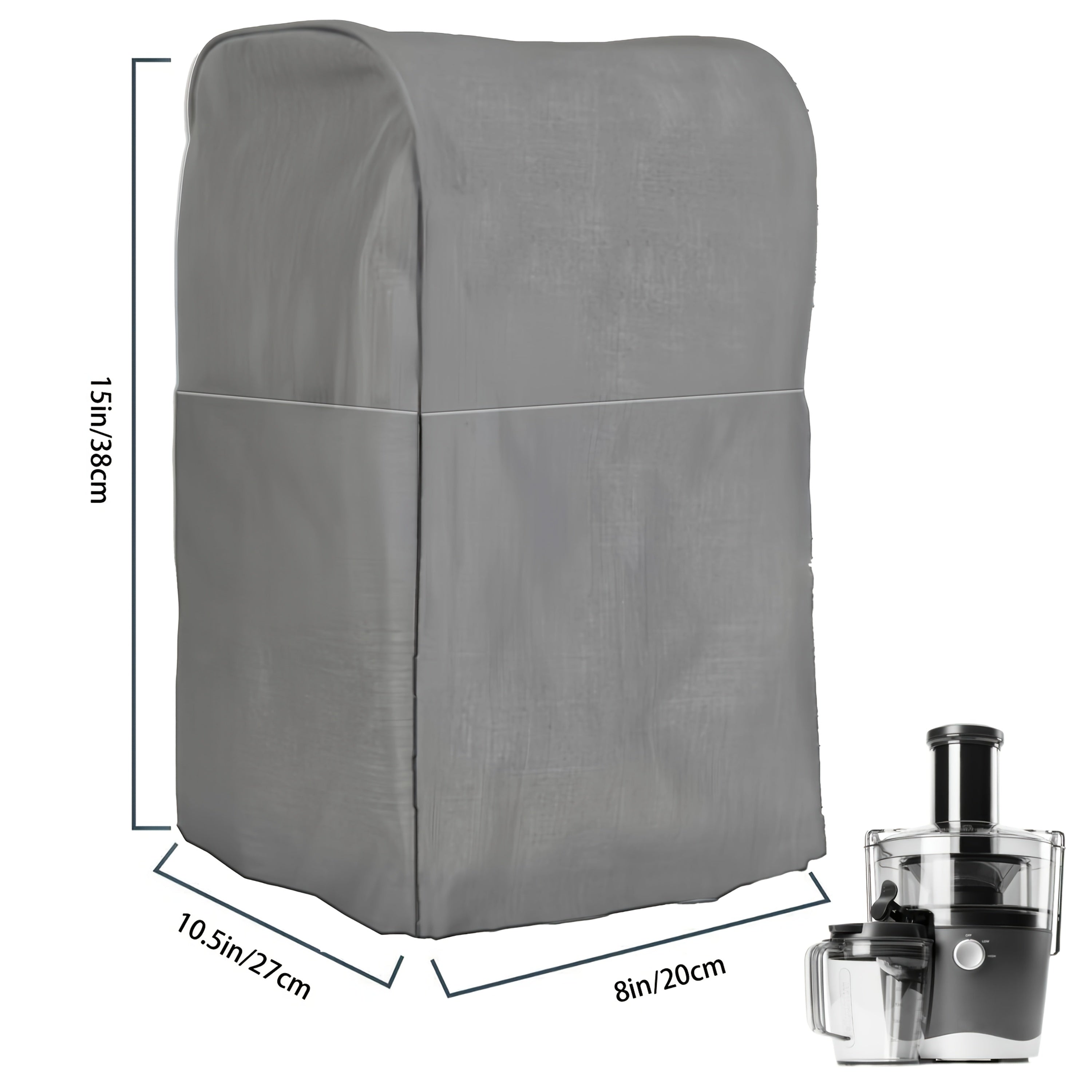 Kuchli kulrang sharbat chiqaruvchi va oziq-ovqat protsessori uchun mustahkam Oksford mato qopqog'i - 11-14 stakan modellari uchun mos, changdan va suvdan himoyalovchi, qulay kirish cho'ntaklari bilan, oshxona blenderini himoya qiladi.