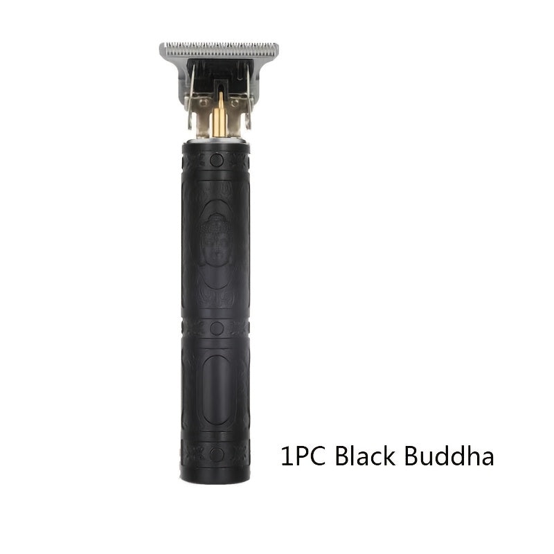 Cortapelos eléctrico para hombres dorado con diseño de dragón, recargable por USB, batería de litio