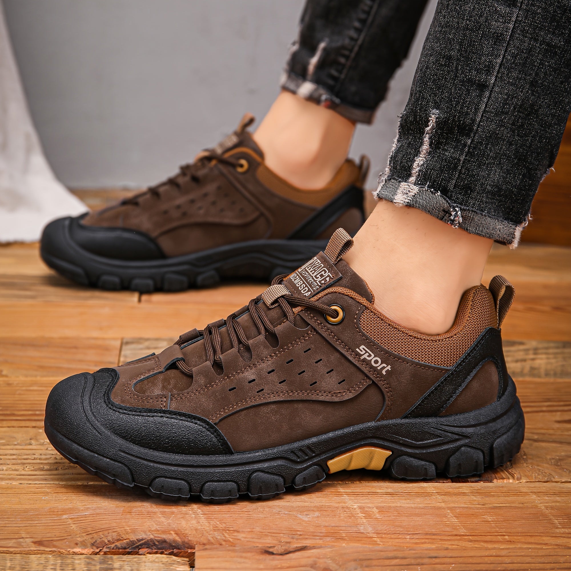Men's Casual Shoes for Outdoor Sports and Daily Leisure Rubber Sole Low Top