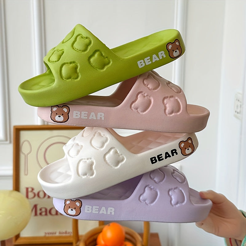 Женские мультяшные тапочки с утолщением для дома и улицы, slip-on, шлепанцы