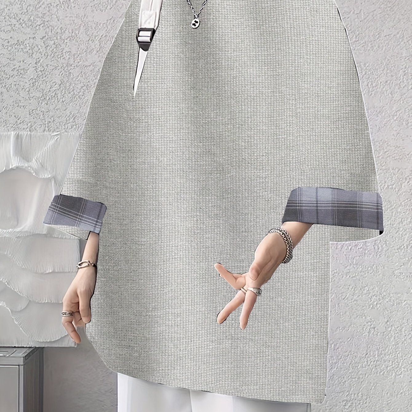 Kattalar Boho qisqa sleeve polyester futbolka krujka bo‘yi yozgi erkin fit to‘q rang