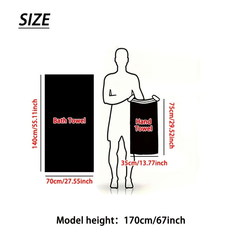 Juego de toallas de baño a cuadros 2 piezas, felpa coral, 300GSM, grandes, de secado rápido, accesorios de baño de lujo