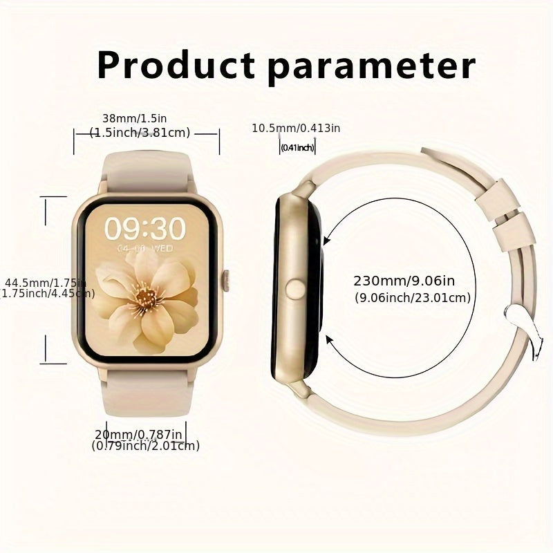 1.83 Inch Full Screen Metal Body Smart Watch for Android iPhone with Wireless Voice Calling and IP68 Water Resistance