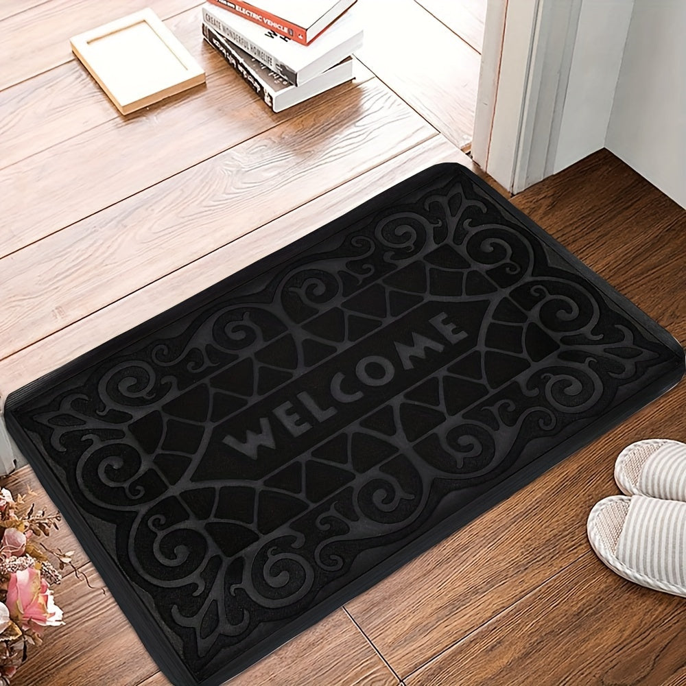 Rectangular Indoor Outdoor Doormat with Anti-Slip Backing and Dirt Resistance