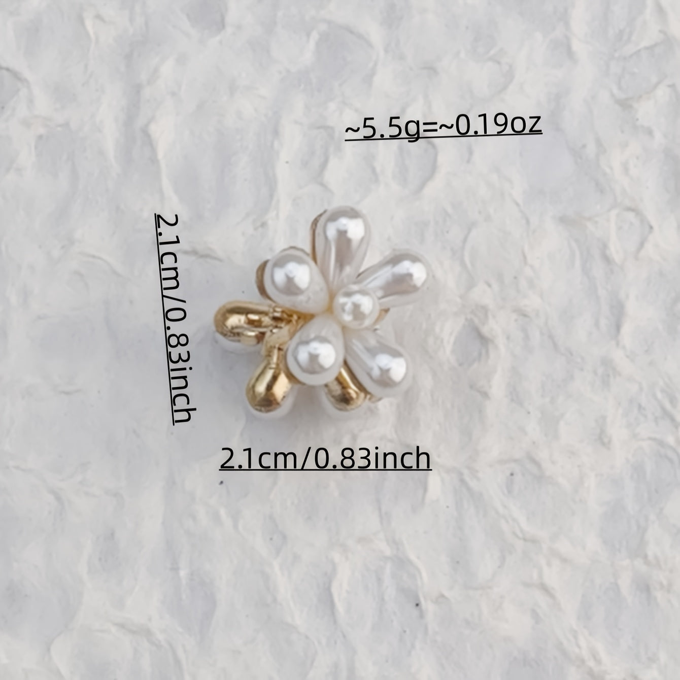 Set of 6 Elegant Mini Hair Clips with Faux Pearls Rhinestones for Women Girls