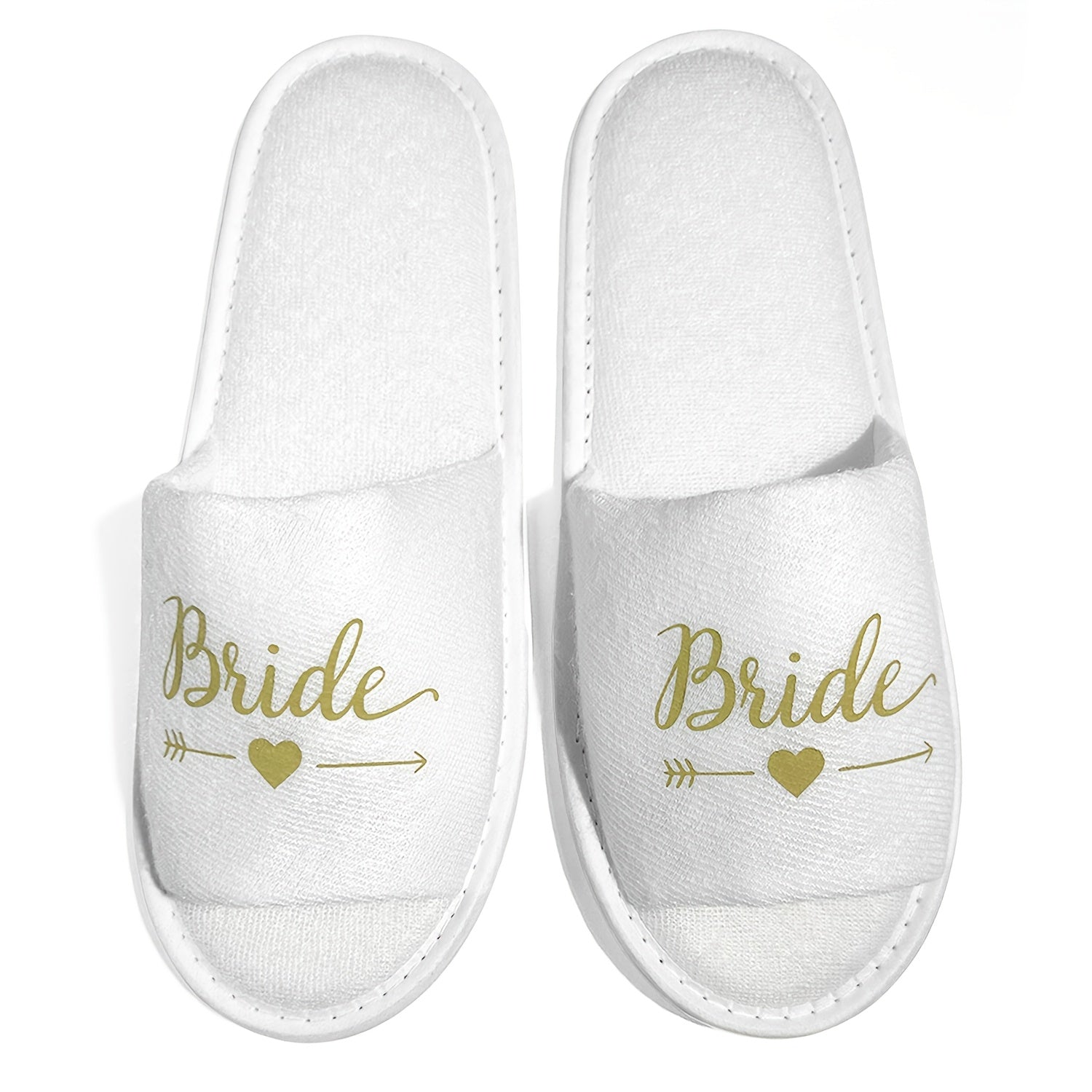 Набор свадебных тапочек с открытым носком, мягкой подошвой, уютные шлепанцы для подружек невесты