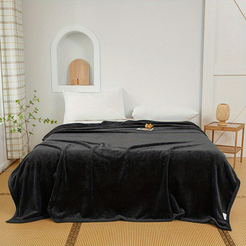 Yumshoq va qulay bir rangli ko'rpa, qulay uxlash, divanda dam olish, divanda iliq qolish, ofisda, yotoqda, sayohat yoki lagerda foydalanish uchun mukammal.