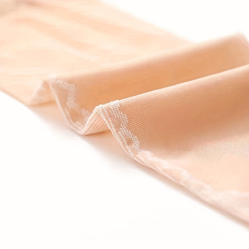 Women’s Knee-High Semi-Sheer Socks 5 Pairs Non-Slip Breathable Polyester