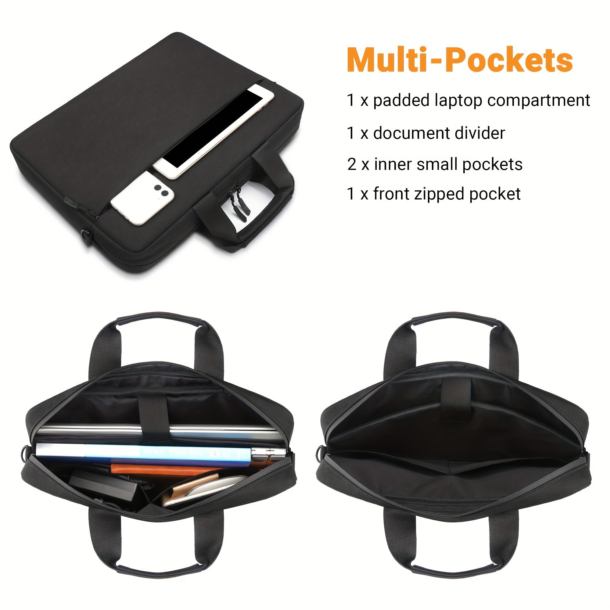 Большая вместимость водонепроницаемая сумка через плечо для ноутбука, подходит для 14-17 дюймов, мужчины и женщины